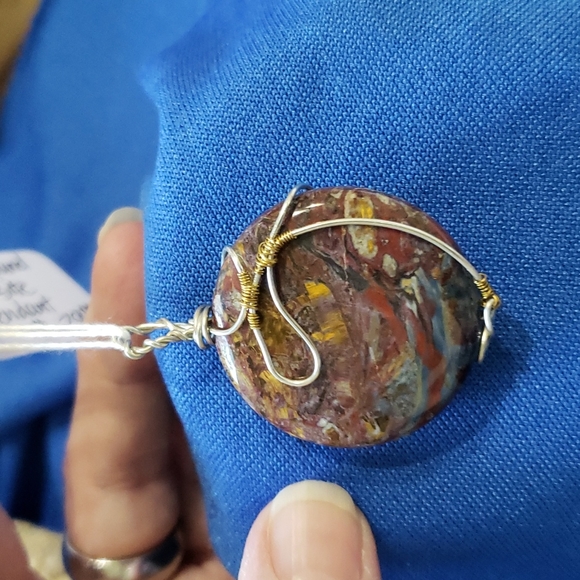 Pietersite Round Pendant - Picture 2 of 7